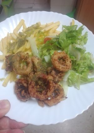 Una foto de Calamares a la andaluza con toque canario