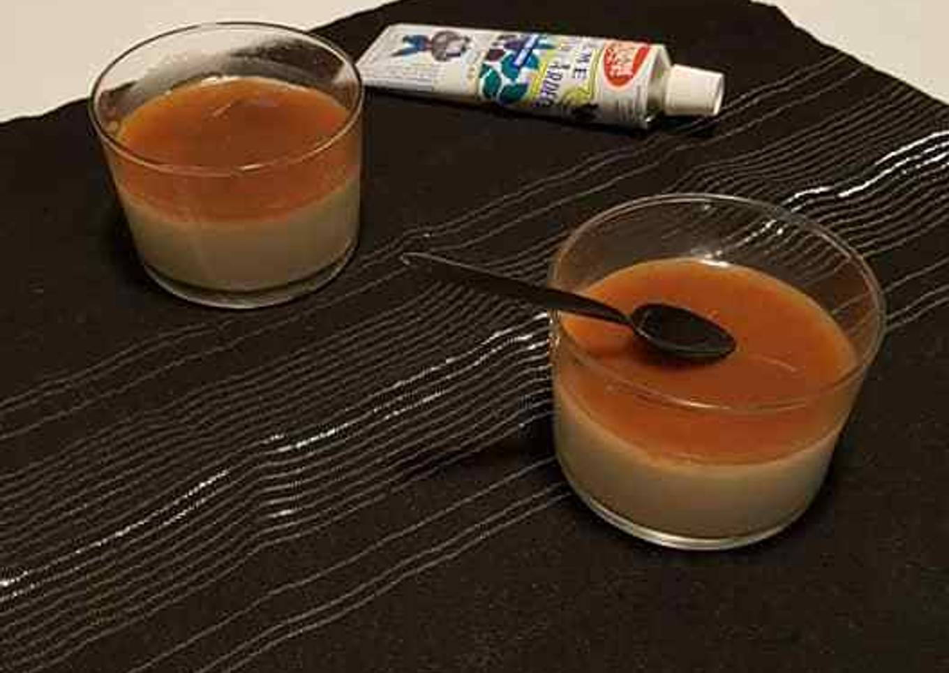 Verrine : panacotta vanille et sa creme de marron