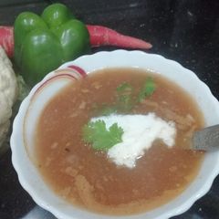 A picture of Black Chana Soup.