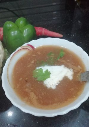A picture of Black Chana Soup.