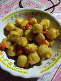 Tahu krispi saus telur asin royco