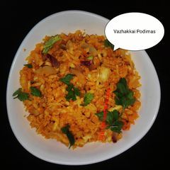 A picture of VAZHAKKAI PODIMAS / RAW BANANA PODIMAS.