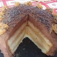 Tarta de dulce de leche y ganaché de chocolate