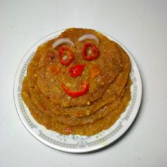 A picture of Garri patties.