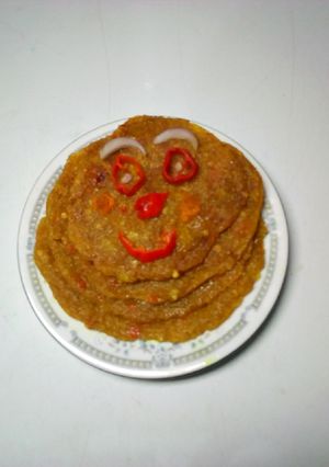 A picture of Garri patties.