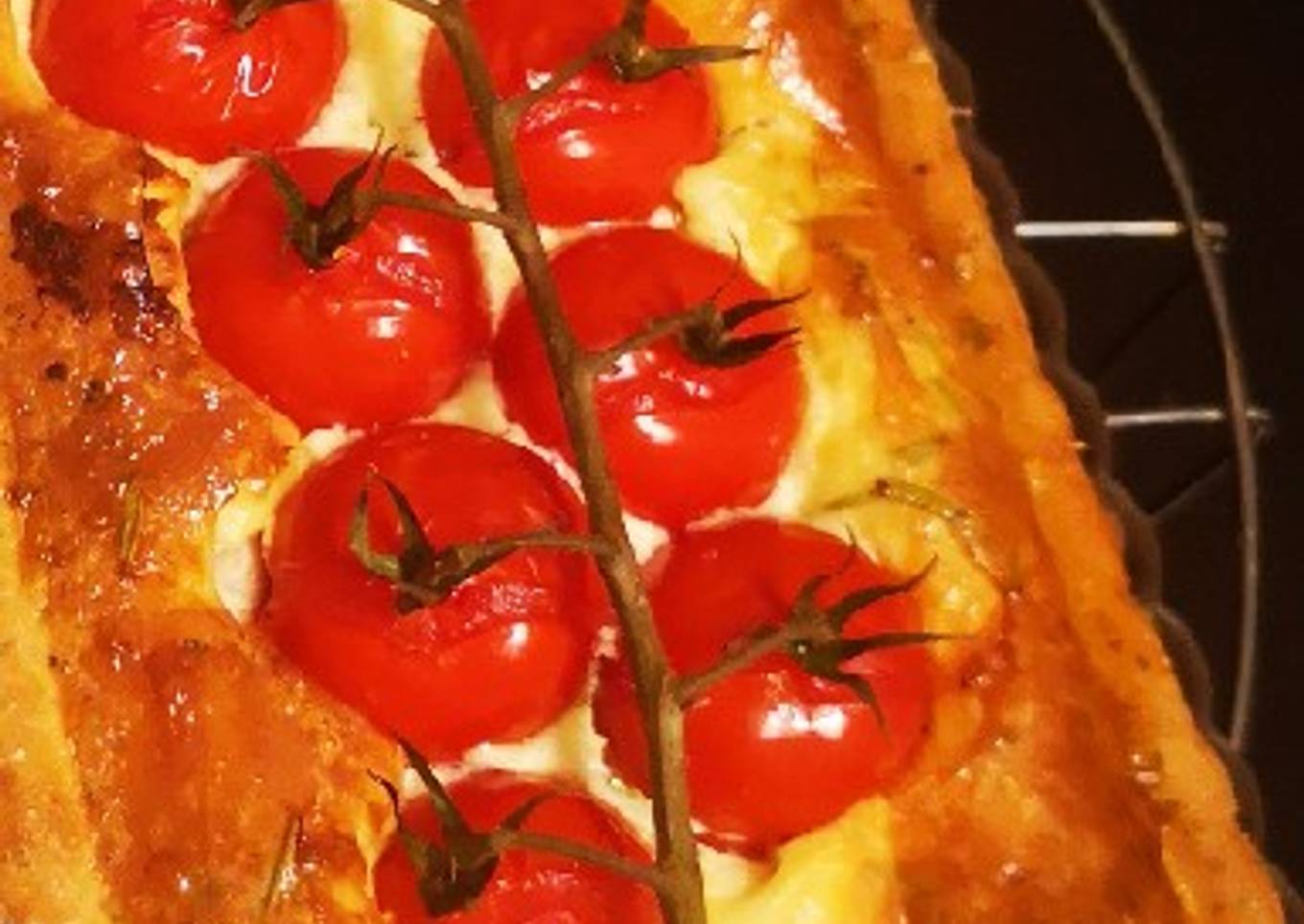 Tarte tomate cerise poulet