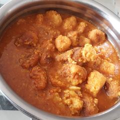 Chana dal and potato balls gravy A picture of Chana dal and potato balls gravy.