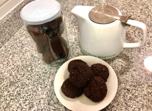 Una foto de Galletas de chocolate veganas, sin gluten