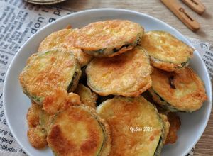 Foto resep Korean Fried Zucchini (Zukini Goreng ala Korea)