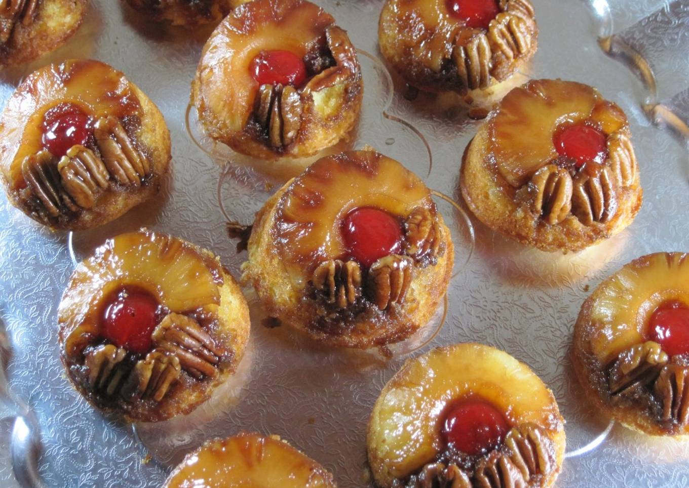 Adam's Mini Pineapple Upside Down Cupcakes