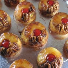 A picture of Adam's Mini Pineapple Upside Down Cupcakes.