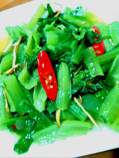 薑絲炒芥菜 的食譜成品照片