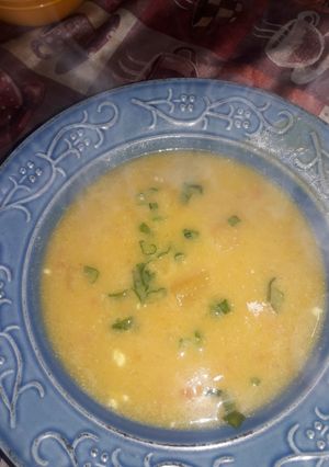 Una foto de Sopa crema de calabacín