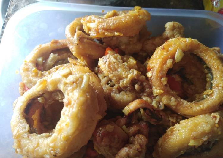 Resep Cumi krispi cabe garam Lezat