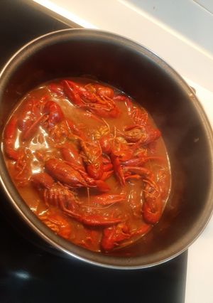 Una foto de Cangrejos de río en salsa (un poco picante)