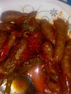 صورة لوصفة سجق بالصويا صوص