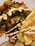Omlette con caciocavallo, con contorno di verdure 🤗
