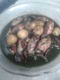 Cumi & Telur puyuh Kuah Hitam