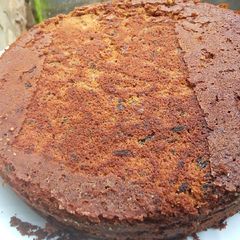 A picture of Trinidad black fruit cake.