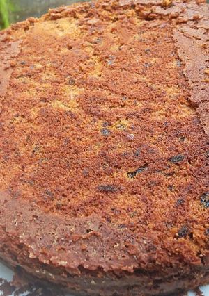 A picture of Trinidad black fruit cake.