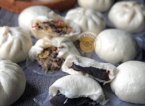 Gambar Pau Kukus Cendawan & Red Mung Beans (2 in 1)