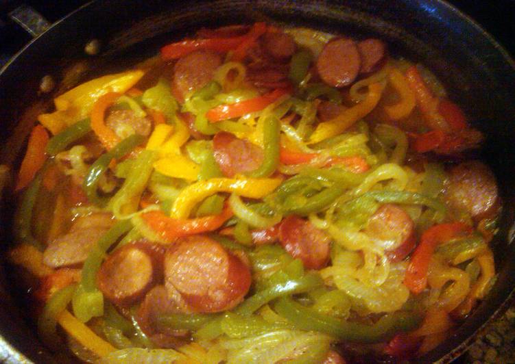 sausages and peppers