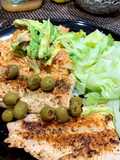 Salmón con aceitunas
