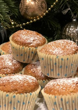A picture of Banana muffins with cinnamon.