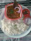 Punjabi style chole with rice