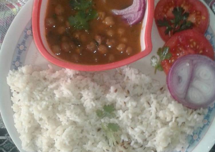 How to Make Super Quick Homemade Punjabi style chole with rice