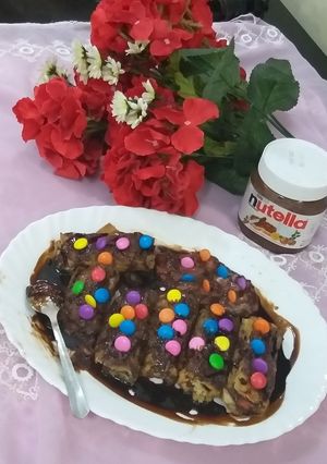 A picture of Nutella French toast rolls.