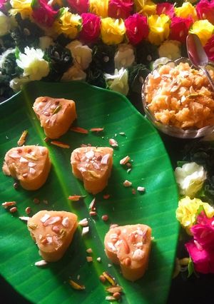 A picture of Chickpeas Halwa.