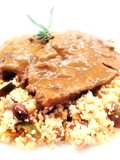 Brasato al Sangiovese con couscous  condito