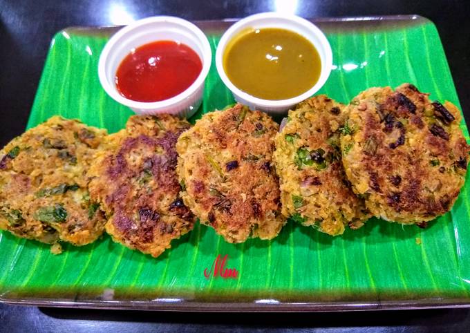 Recipe of Perfect Healthy Oats and Spinach Tikkis