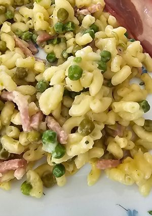 Une photo de Risotto de coquilette aux petits pois