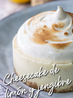 Una foto de Cheesecake de limón y jengibre