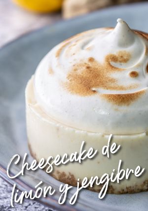 Una foto de Cheesecake de limón y jengibre