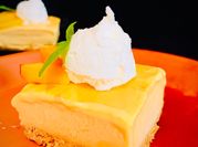 A picture of peach ice cream