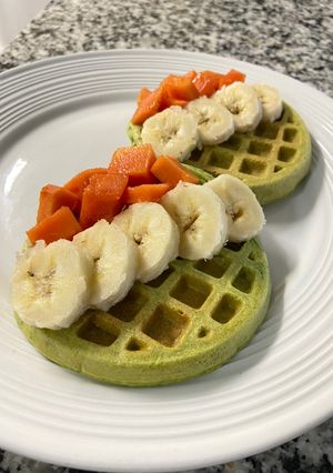 Una foto de Waffles de espinacas 🌞