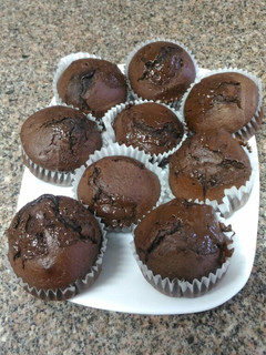 Una foto de Magdalenas de chocolate