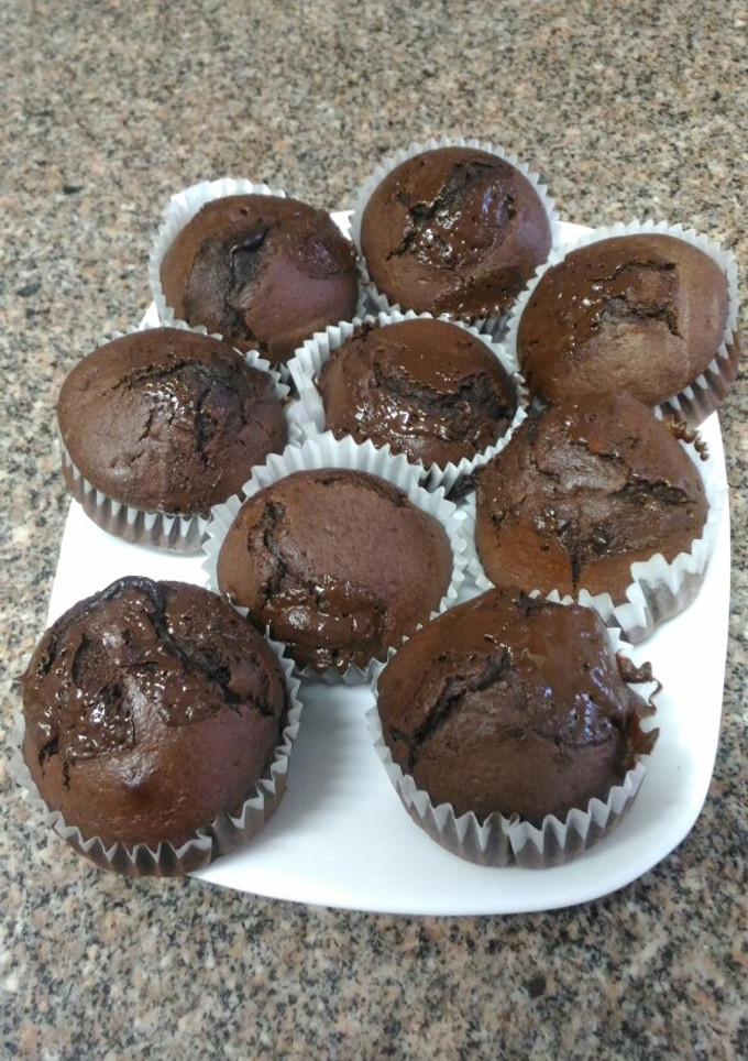 Una foto de Magdalenas de chocolate