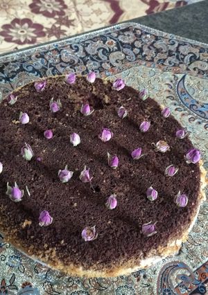 عکسی از دستور کیک وانیلی و هل و کاکائو🥮
