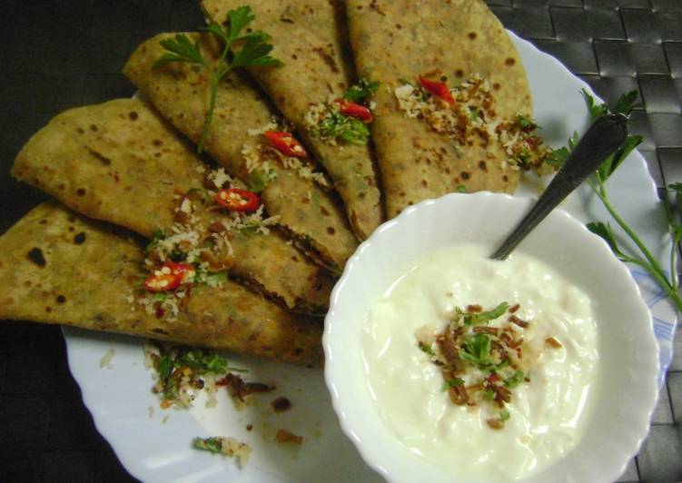 Recipe of Any-night-of-the-week Stuffed Coconut Paratha