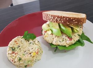 Una foto de Atún vegano de garbanzo