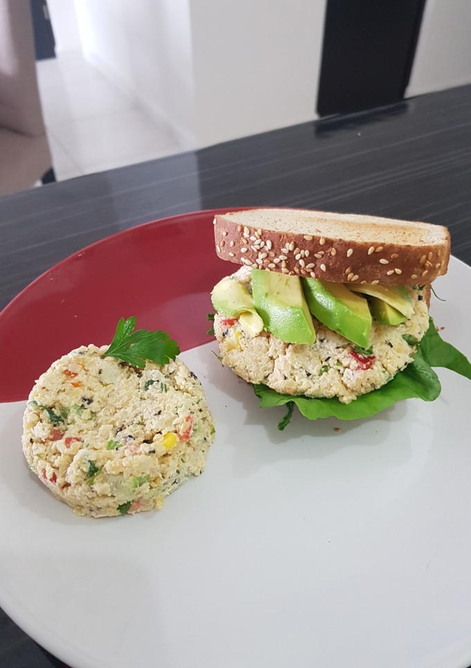 Una foto de Atún vegano de garbanzo