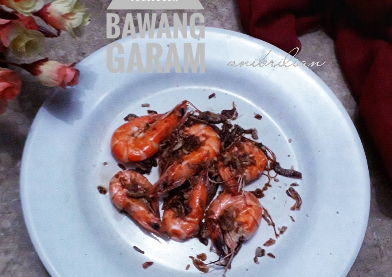 Udang kukus bawang garam
