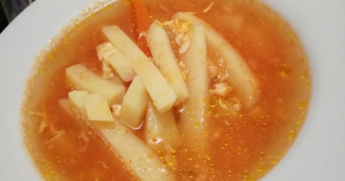 Sopa de papa con zanahoria Receta de Ricky Morgado- Cookpad