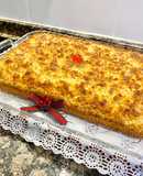Pastel con cobertura de coco y leche condensada