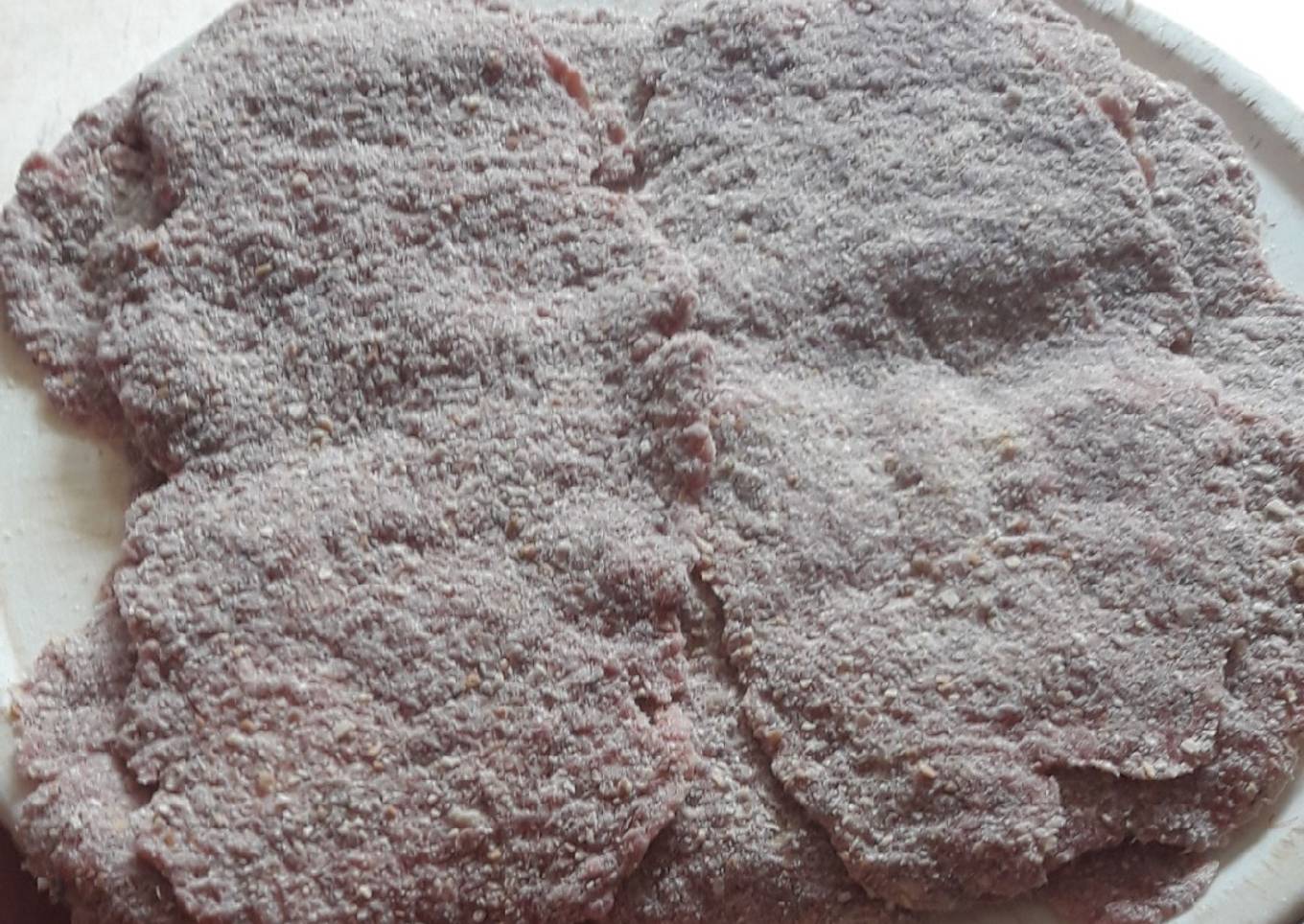 Milanesa de carne molida o picada