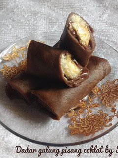 Foto resep Dadar gulung pisang cokelat lumer